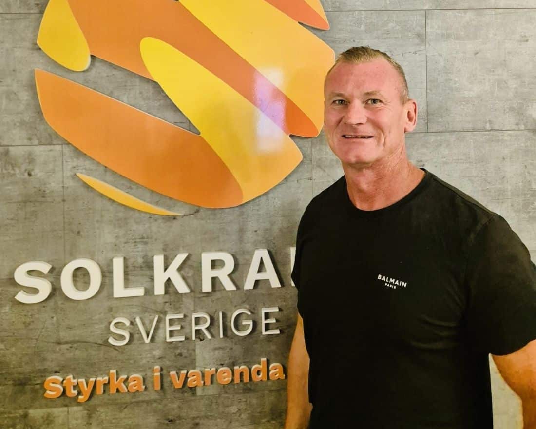 Peter Olsen, VD för Solkraft Sverige. 